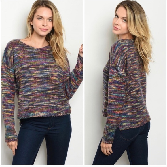 Rainbow color sweater - Picture 3 of 4